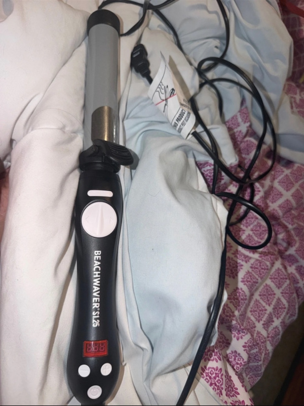 S1.25 Black Curling Wand with Digital Display